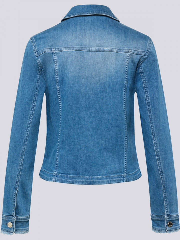 Jeansjacka med brodyr blå från Rabe