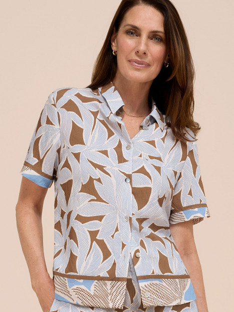 Blus blå/mullvad från Bianca