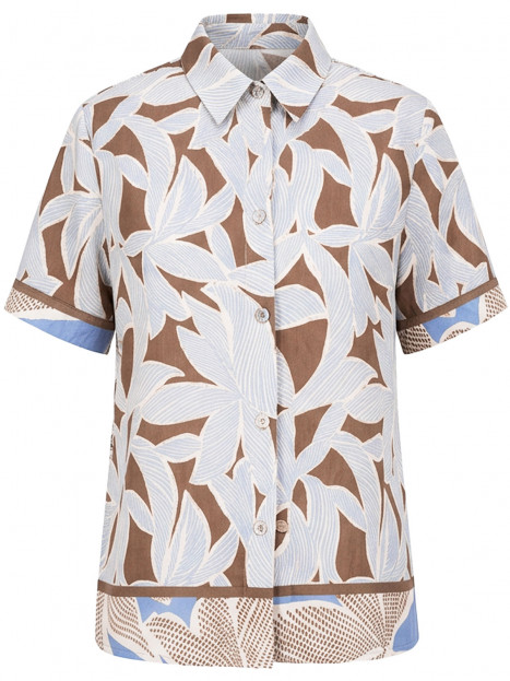 Kortärmad blus blå/mullvad från Bianca