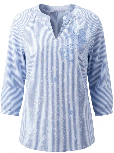 Blus blå/mullvad från Bianca