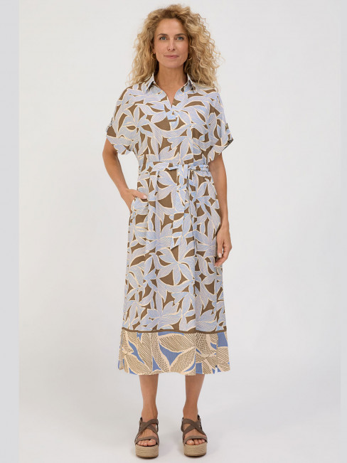 Skjortklänning blå/mullvad från Bianca