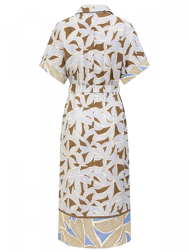 Skjortklänning blå/mullvad från Bianca