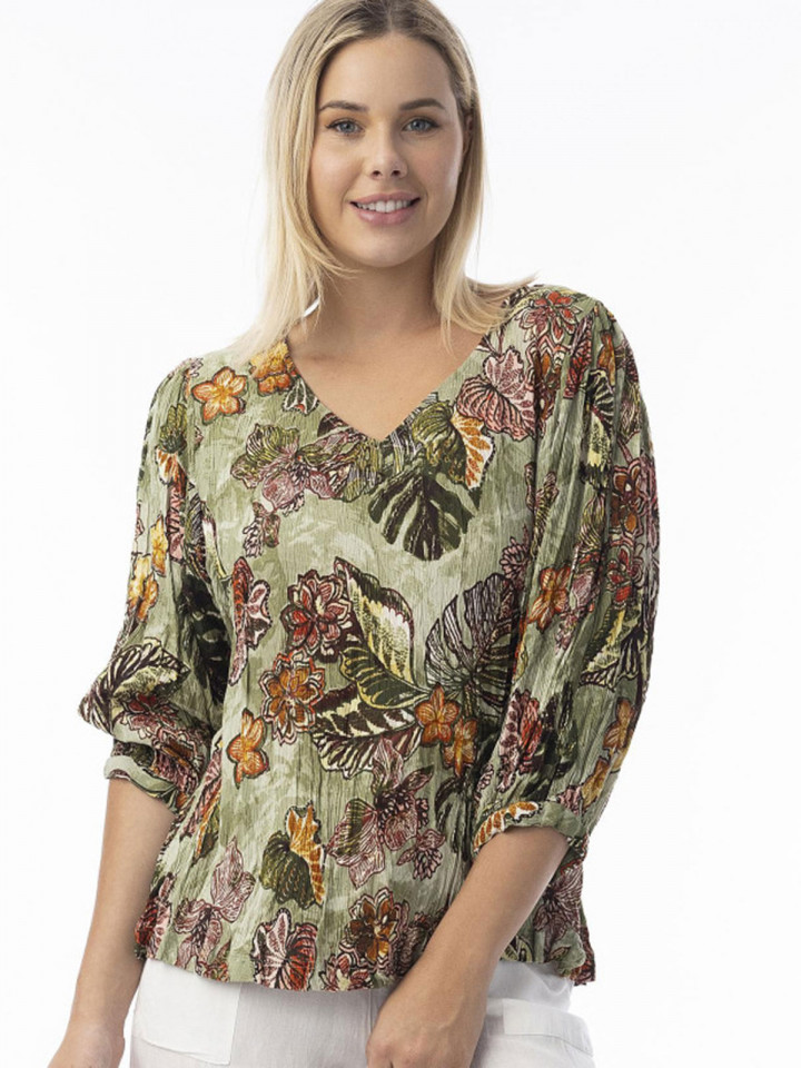 Blus olivgrön från Orientique