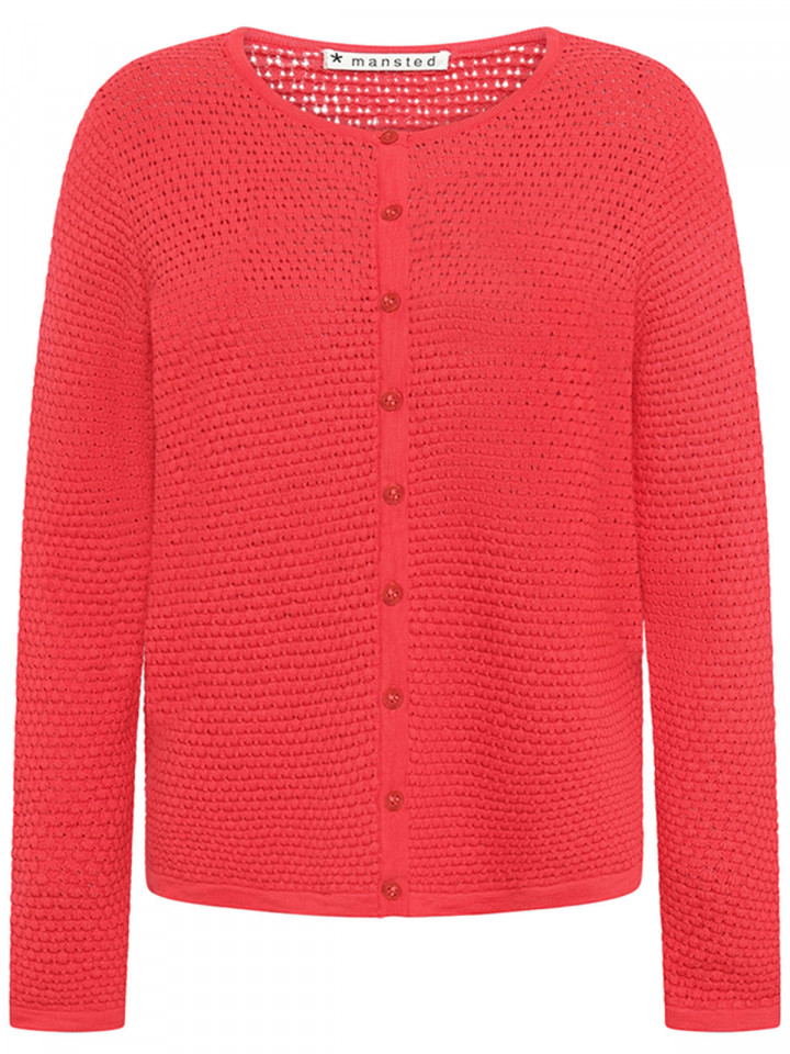 Bomullskofta Weiss röd från Mansted