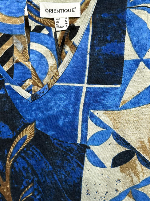 Trikåtopp Wyndham blå från Orientique 2