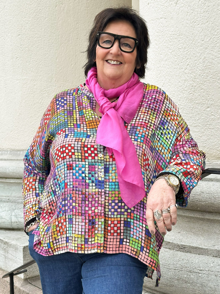 Viskosblus multi från Sahara