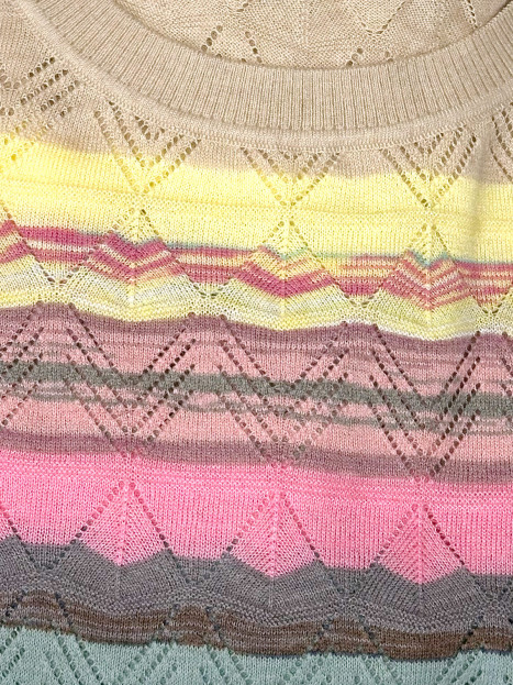 Fin- och mönsterstickad topp multi från Red Button