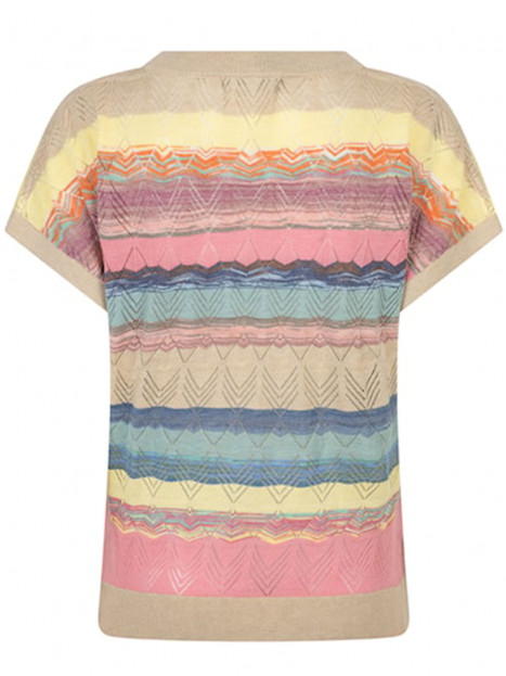 Fin- och mönsterstickad topp multi från Red Button