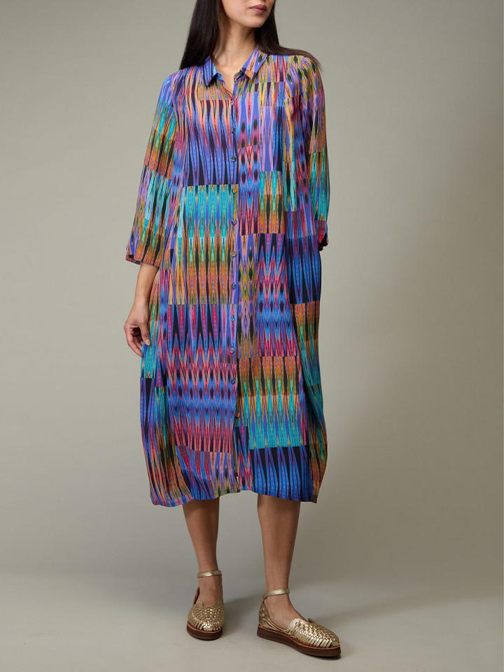 Skjortklänning i viskos multi från Sahara