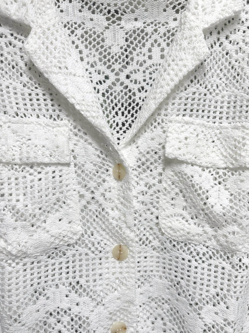 Virkad jacka vit från M.X.O 2