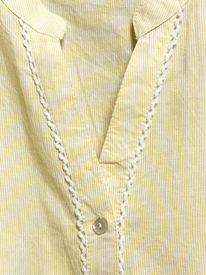 Bomullsblus gul rand från Micha