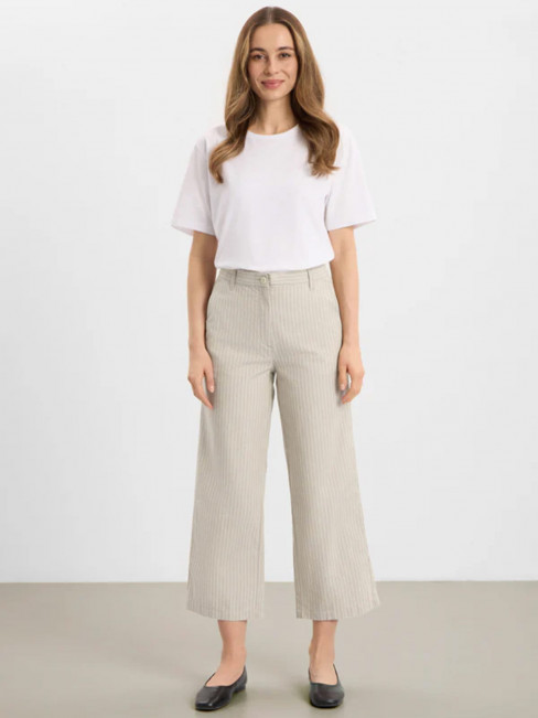 Mirakelbyxa Lily straight Crop beige rand från LauRie 2