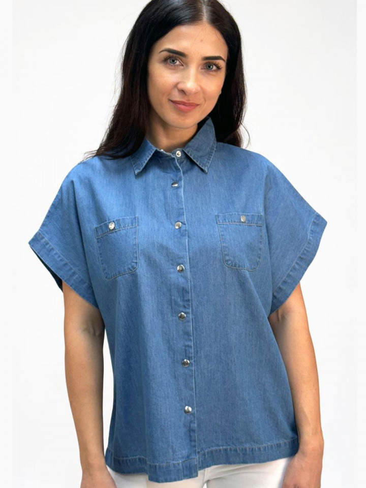 Bomullskjorta denimblå från M.X.O