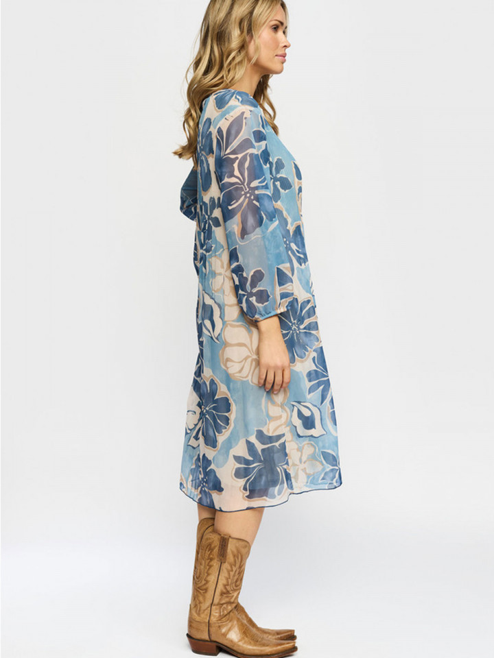 Klänning Alina Blue Flower från 2-biz