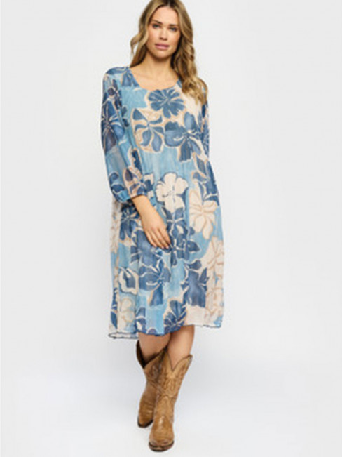 Klänning Alina Blue Flower från 2-biz