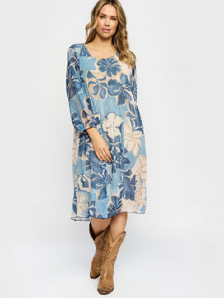 Klänning Alina Blue Flower från 2-biz