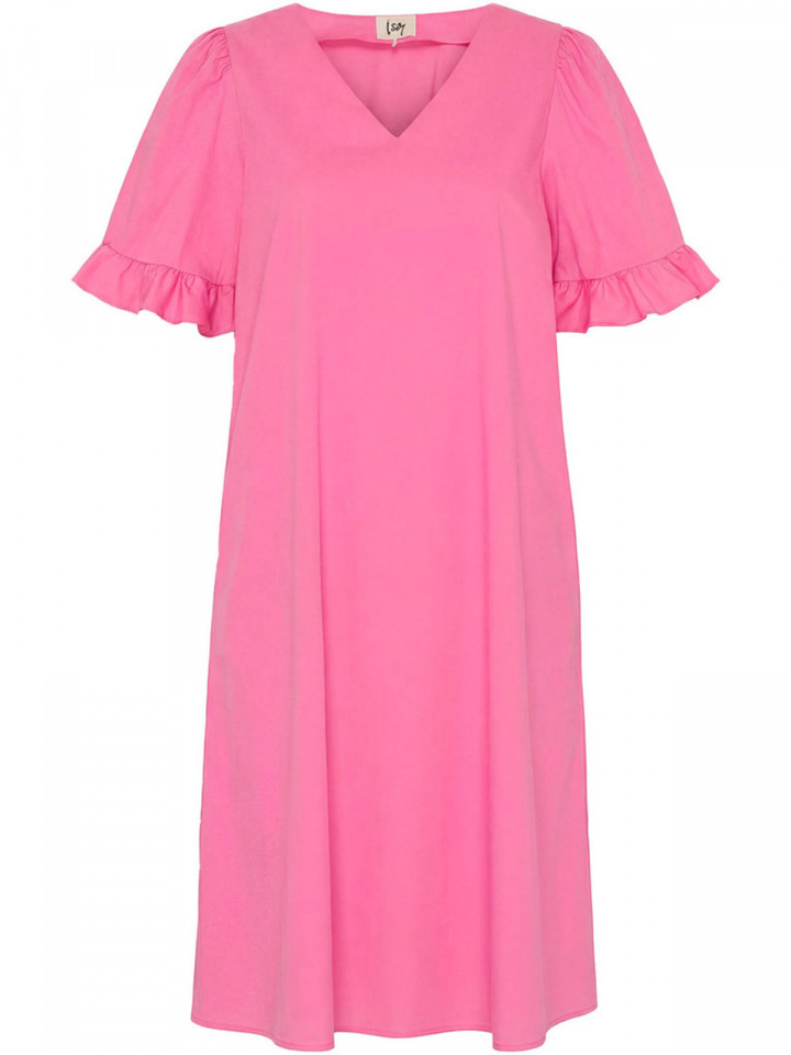 Klänning Sigga Flounce rosa från Isay