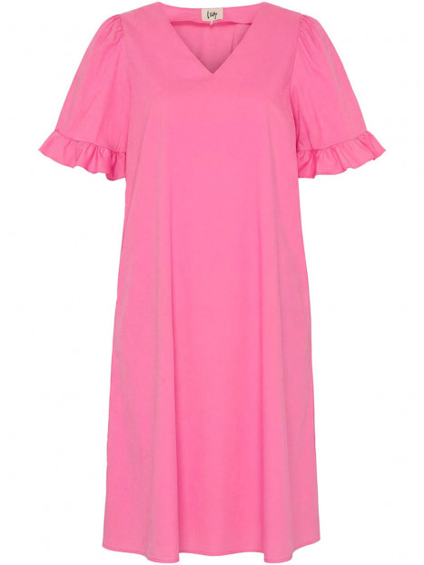 Klänning Sigga Flounce rosa från Isay