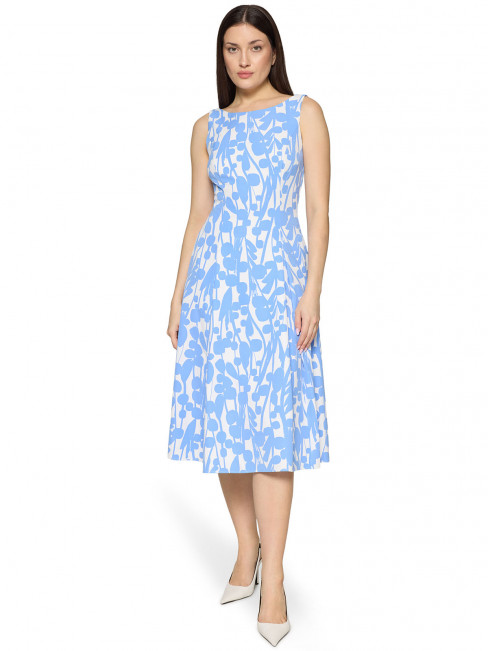 Klänning himmelsblå och vit från Vera Mont
