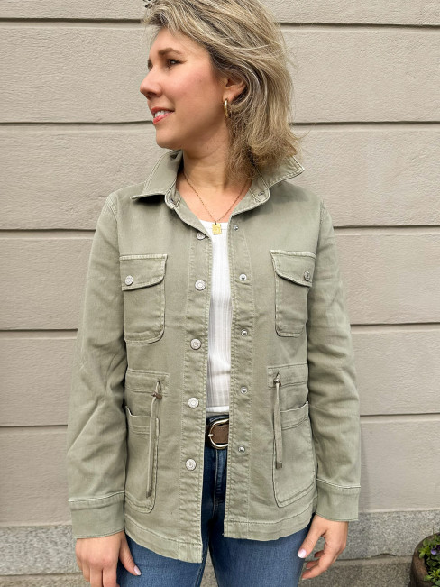 Längre jeansjacka Robie khaki från Red Button