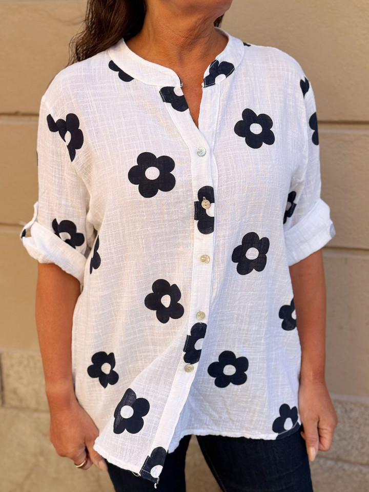 Blus vit marin blom från Hillevi of...