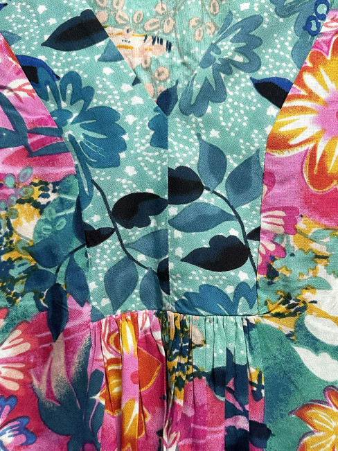 Blus Selaron Aqua multi från Orientique 2