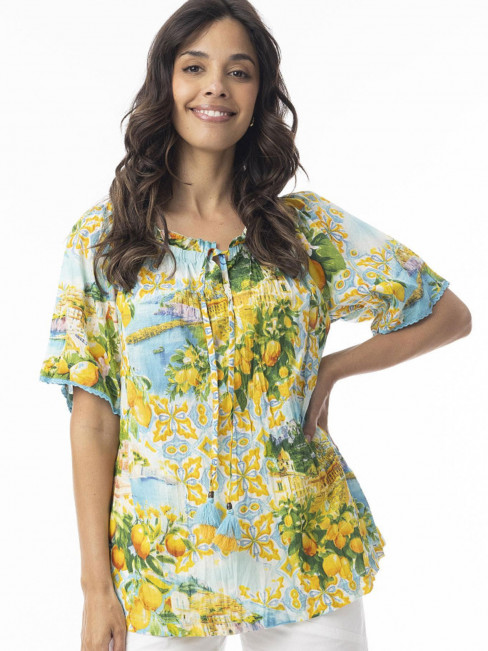 Blus Amalfi lemon från Orientique
