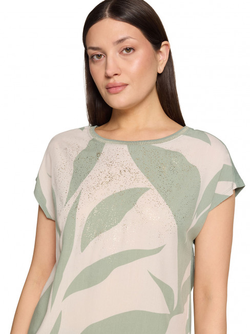 Topp offwhite/grön med guldstänk från Betty Barclay 2
