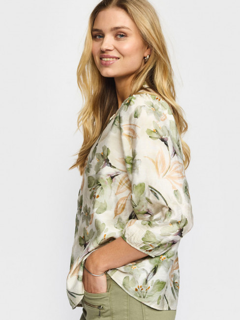 Blus Jave grön/sand från 2-biz 2