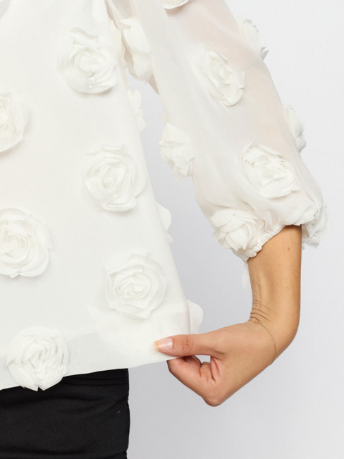 Festblus Mynte blomapplikationer cremevit från 2-BIZ 2