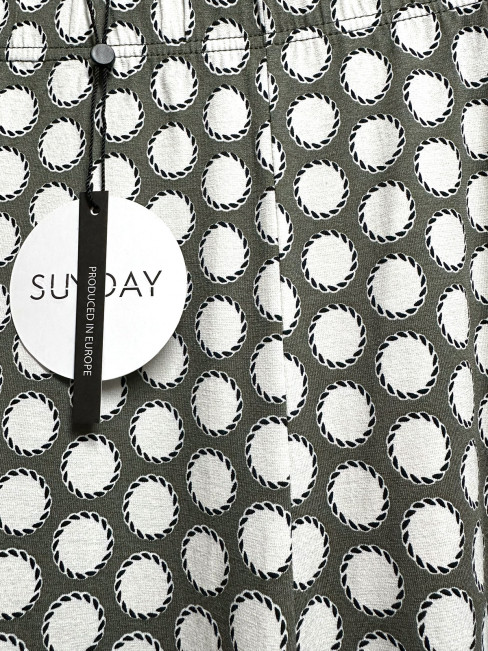 Trikåkjol taupe vit prick från Sunday 2