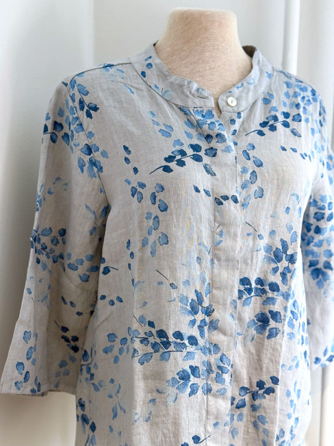 Linneblus ljusgrå med blå blad från Blueberry 2