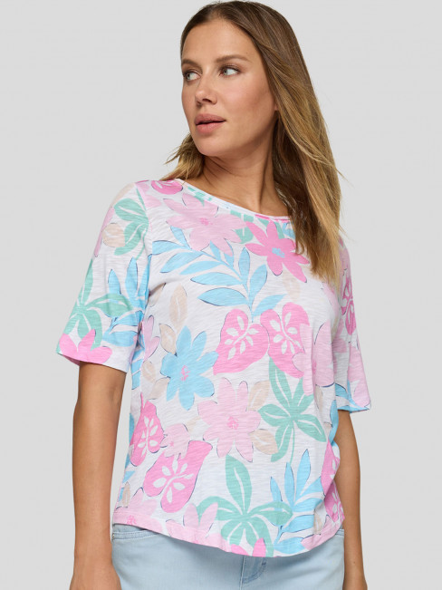 T-shirt rosa blommor från Rabe