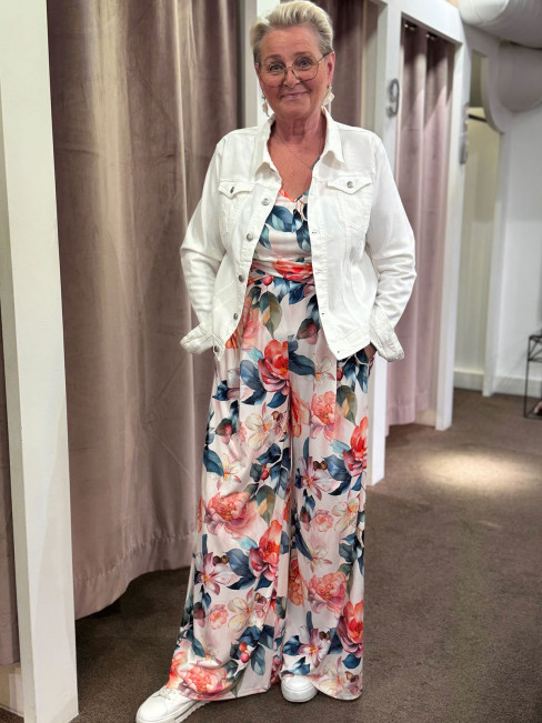 Byxdress chiffong blom från Vera Mont 2