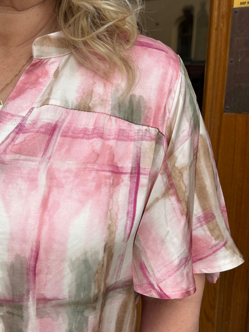 Viskosblus Amora rosa från 2-BIZ 2