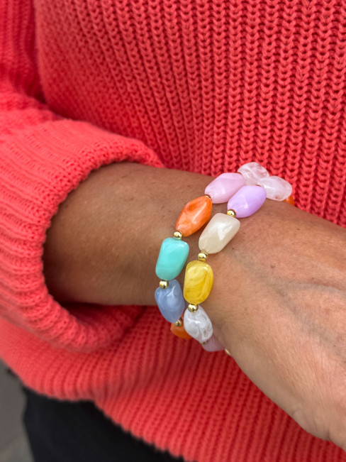 Armband dubbla rader multifärg från Gemini