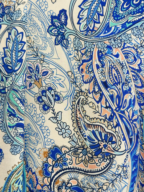 Viskosklänning paisley blå från Gemini 2