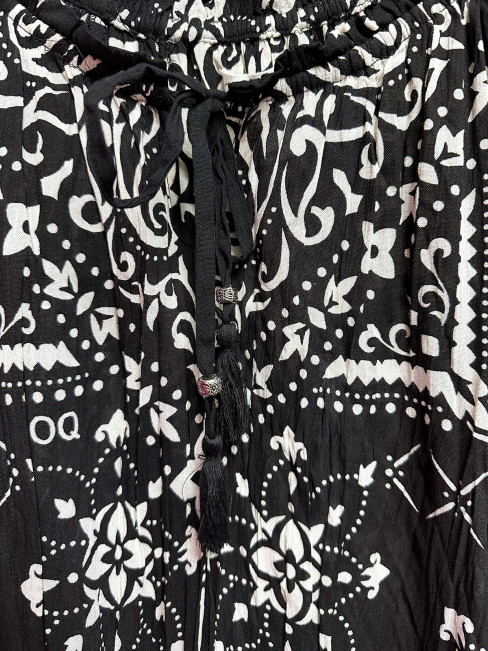 Blus Boho svart/vit från Orientique 2