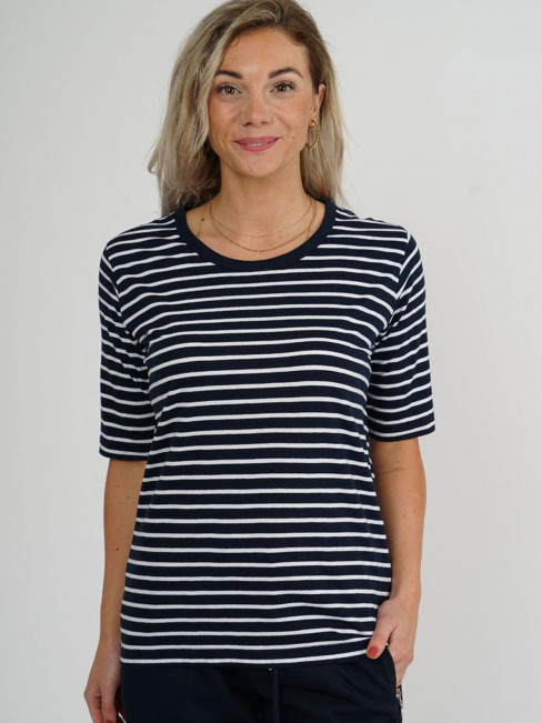 T-shirt marin randig från M.X.O