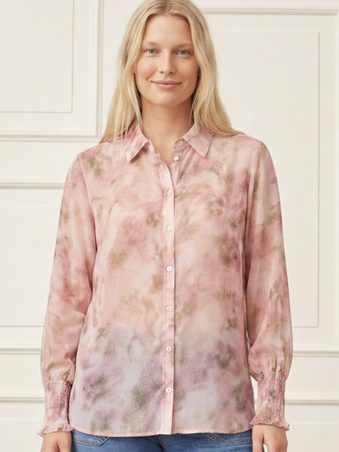 Chiffongblus Vibse rosa från Isay