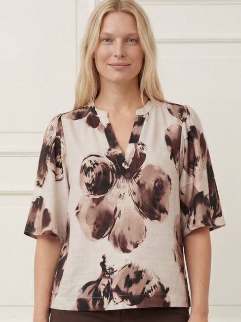 Blus Naomis brun/creme från Isay