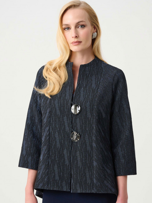Jacka marin textur & lurex från Joseph Ribkoff