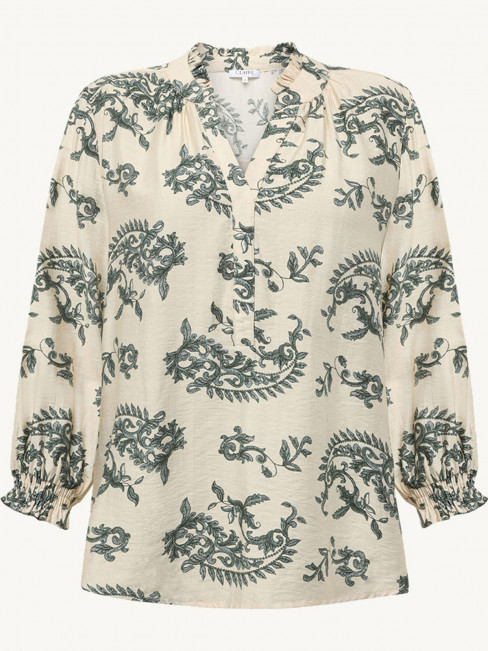 Blus grönmönstrad från Claire