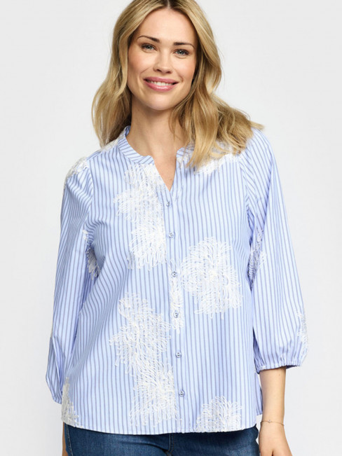 Blus Malene blå rand från 2-BIZ