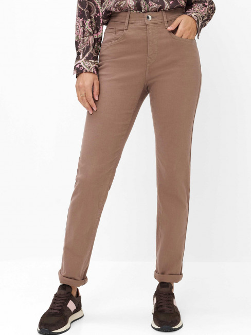 Byxa Mary bomull beige från Brax