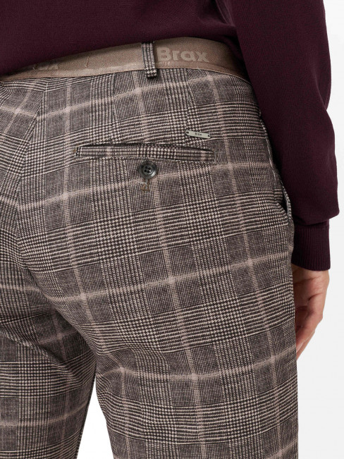 Chinos Maron 7/8 brun rutig från Brax 2