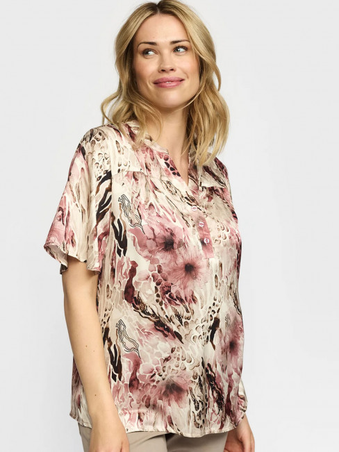 Viskosblus Amora rose leo från 2-BIZ