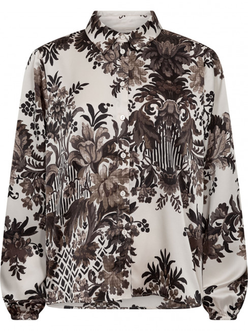 Satinblus creme/brun från FreeQuent