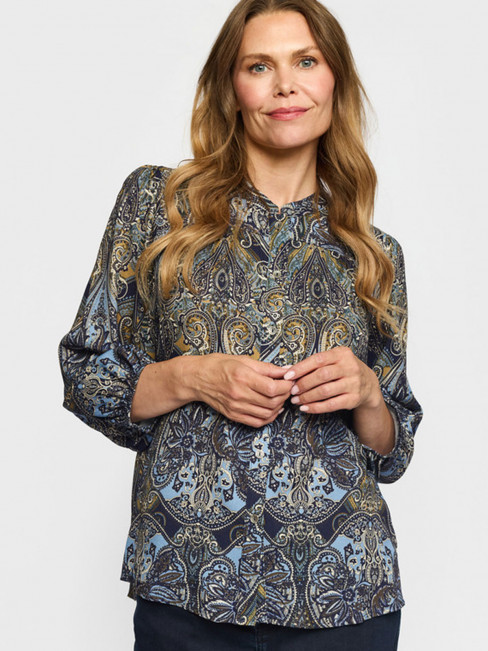Blus Laura blå paisley från 2-BIZ