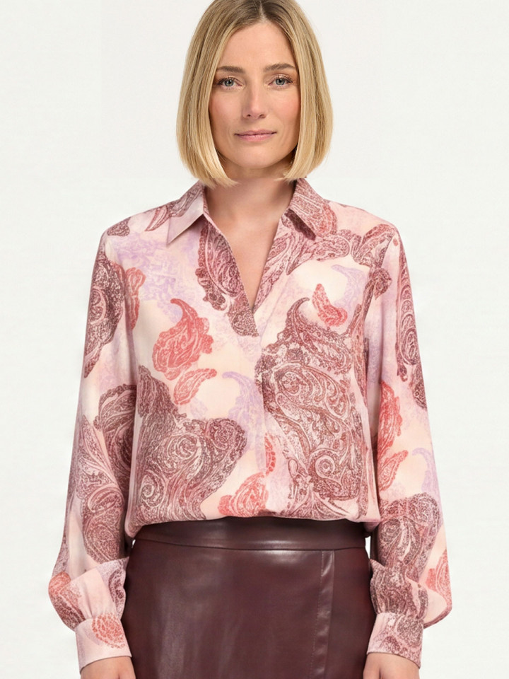 Blus Adina paisley rosa från Bianca